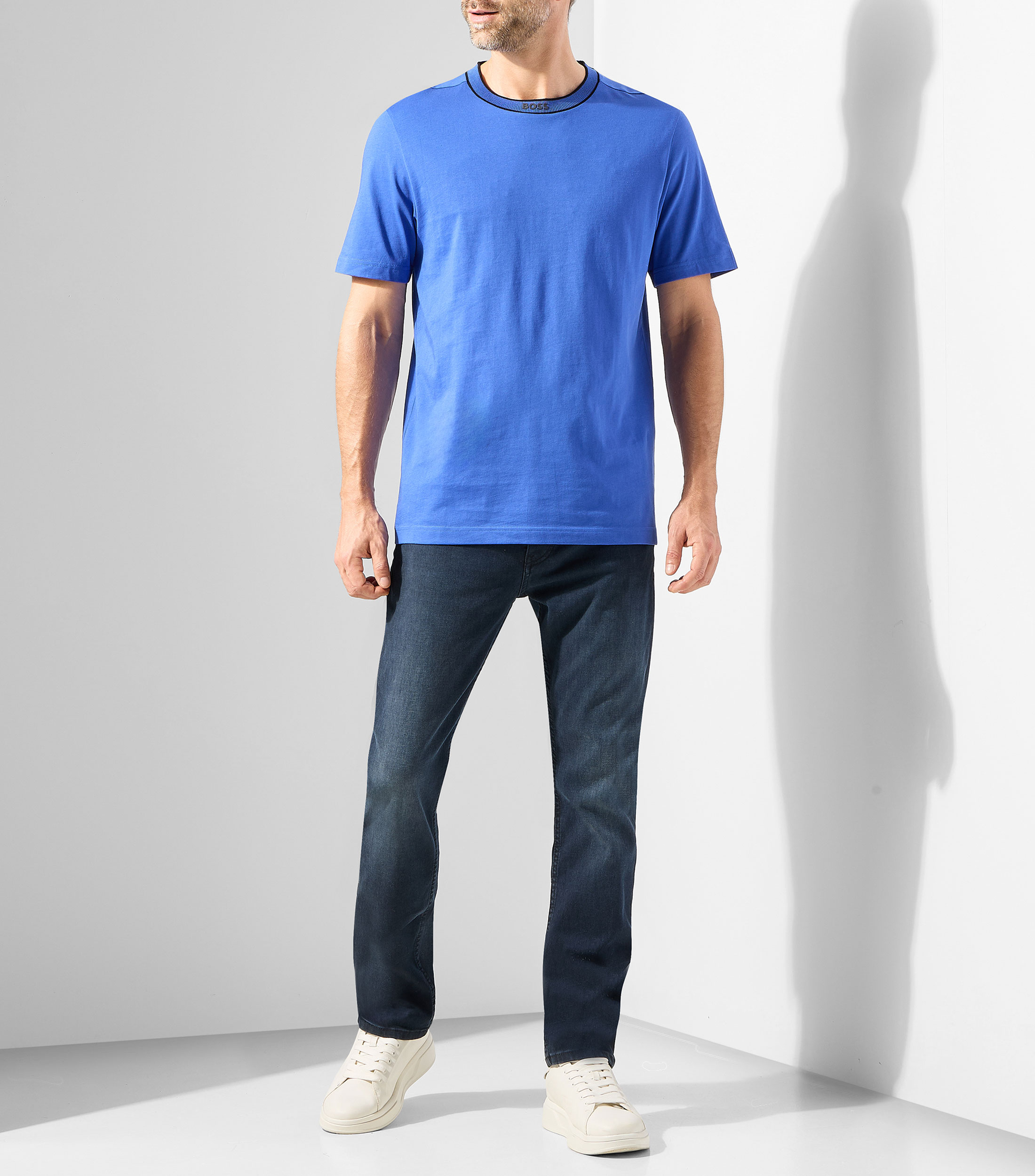 Playera cuello redondo de manga corta lisa Hombre